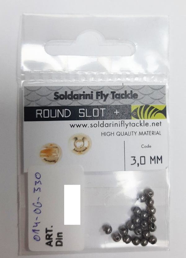 Soldarini Fly COMPETITION TUNGSTEN BEAD RPUND SLOT PLUS 3mm